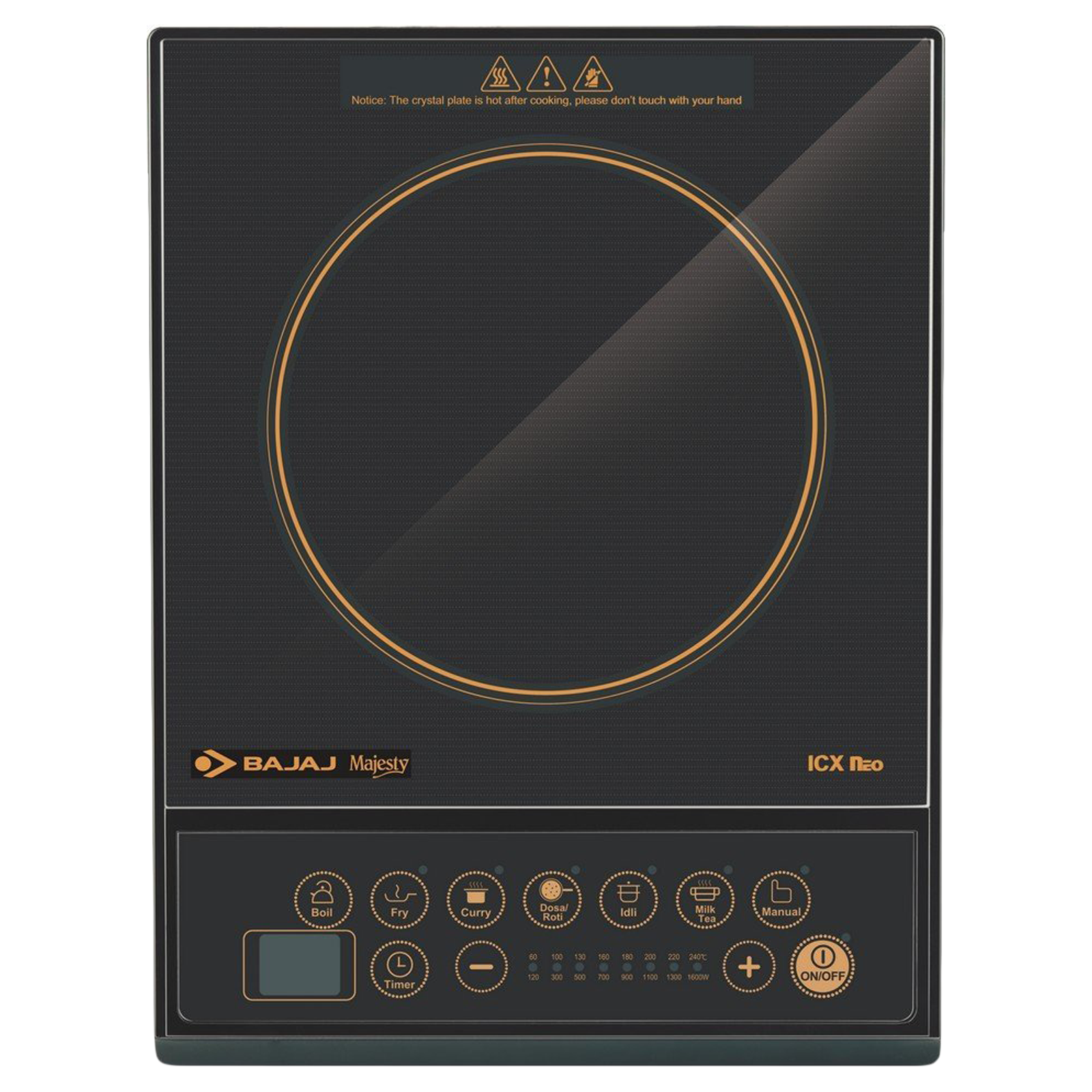 buy-bajaj-majesty-icx-neo-1600w-induction-cooktop-with-7-preset-menus-online-croma